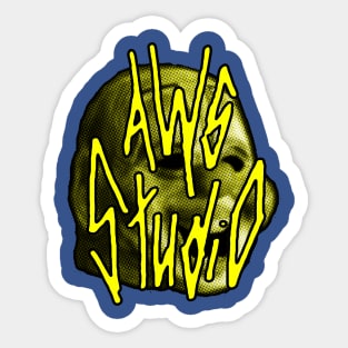 AWS Studio - clown yellow Sticker